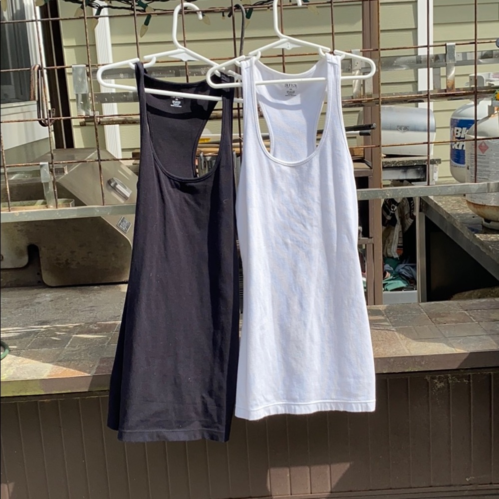 Black and white tanks